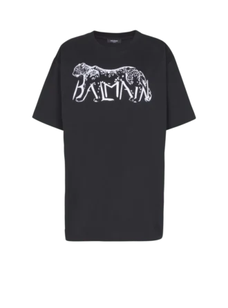 T-shirt with leopard print