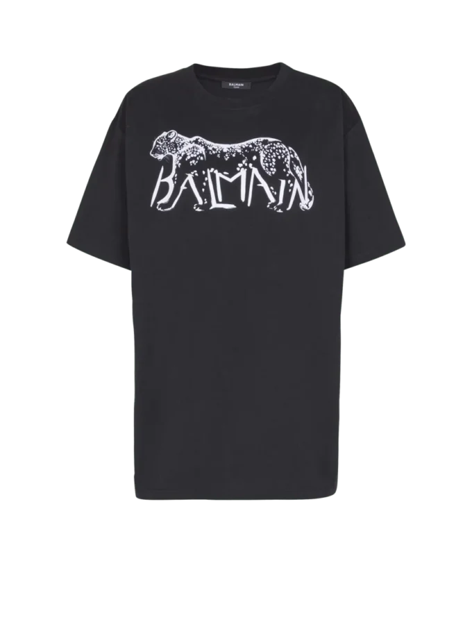 T-shirt with leopard print