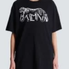 T-shirt with leopard print