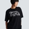 T-shirt with leopard print