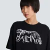 T-shirt with leopard print