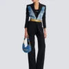 Tailored grain de poudre trousers