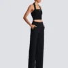 Tailored grain de poudre trousers