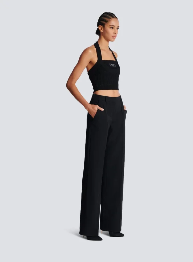 Tailored grain de poudre trousers