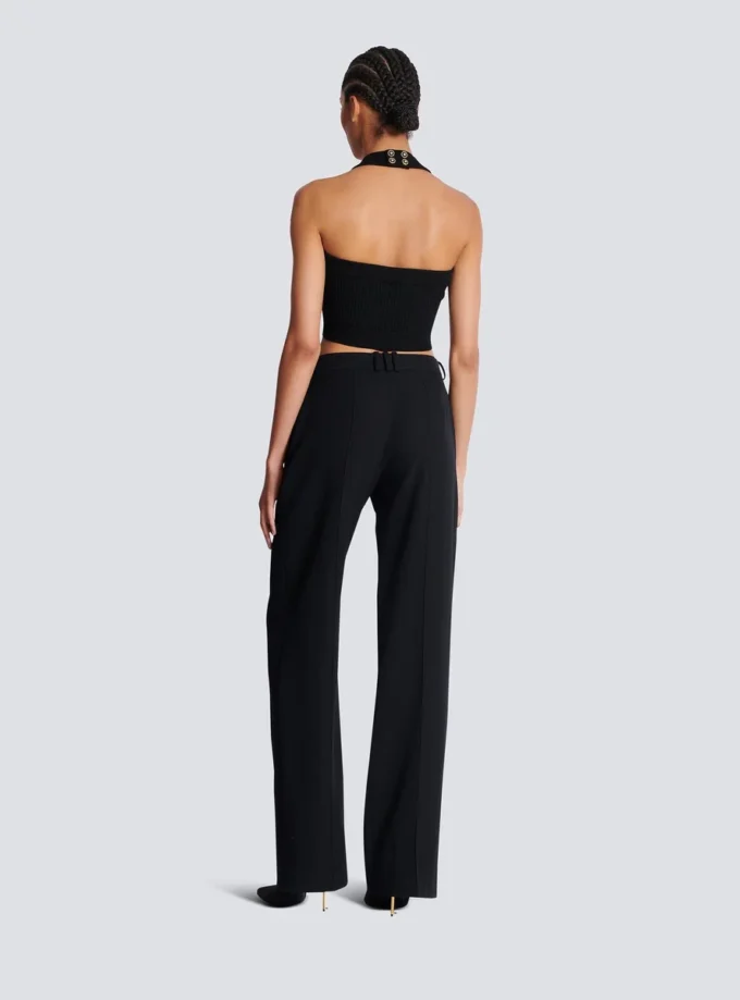 Tailored grain de poudre trousers