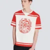 Varsity T-shirt with Balmain Écusson print