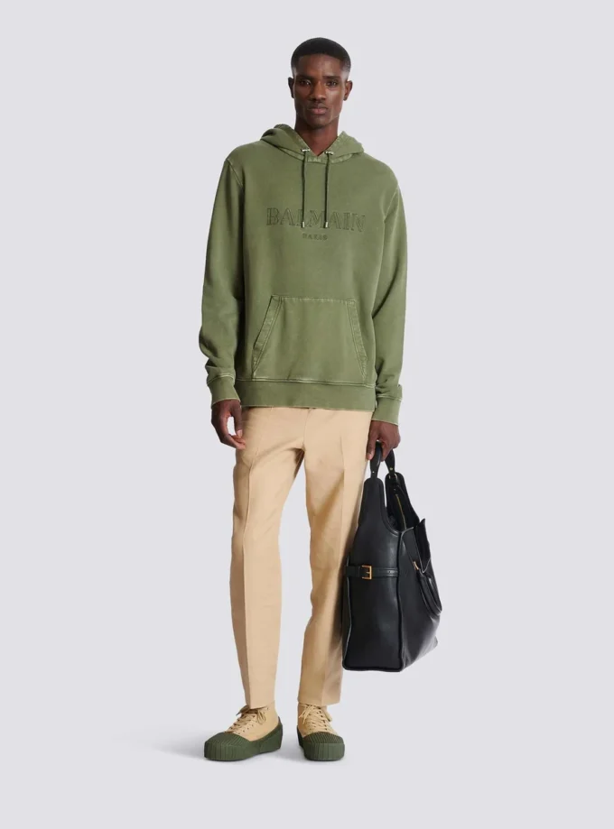 Vintage Balmain embroidered hoodie
