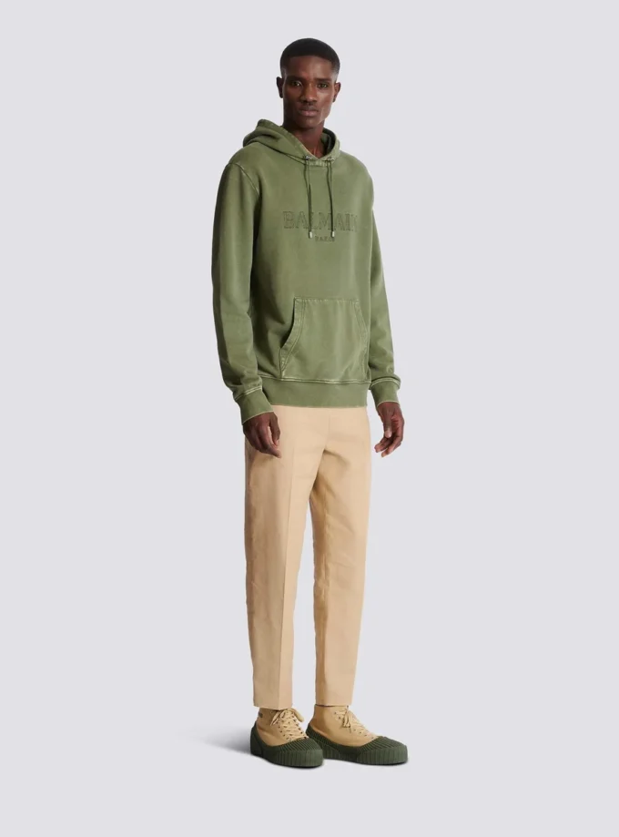 Vintage Balmain embroidered hoodie