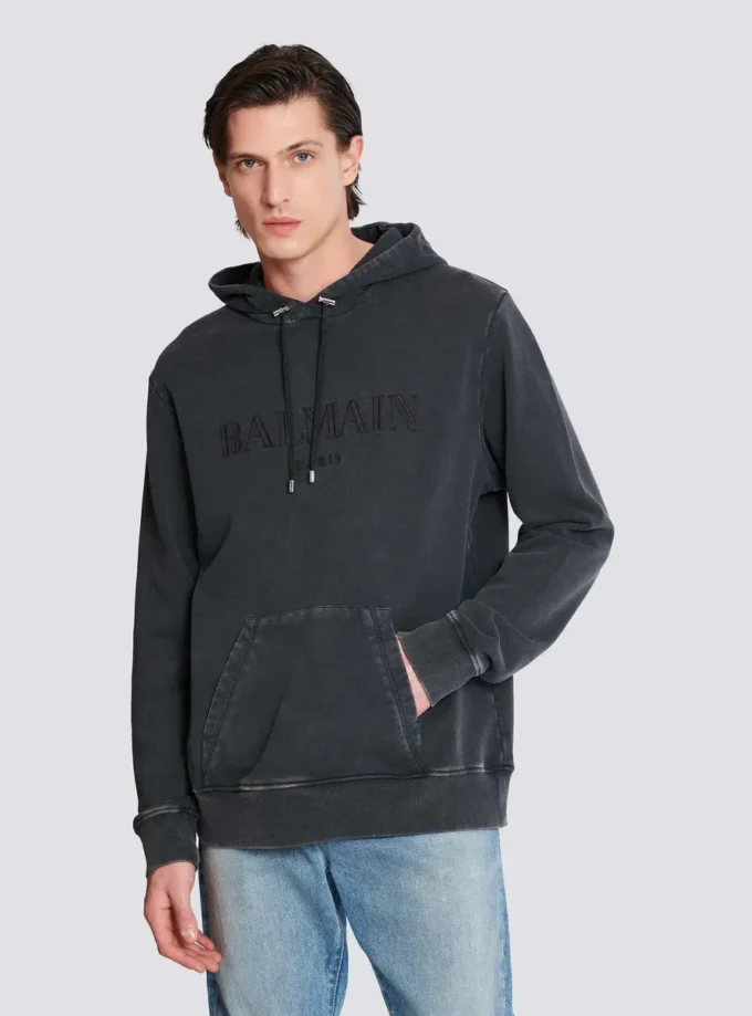 Vintage Balmain embroidered hoodie