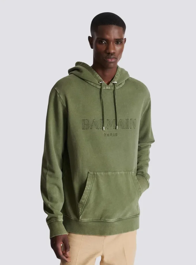 Vintage Balmain embroidered hoodie