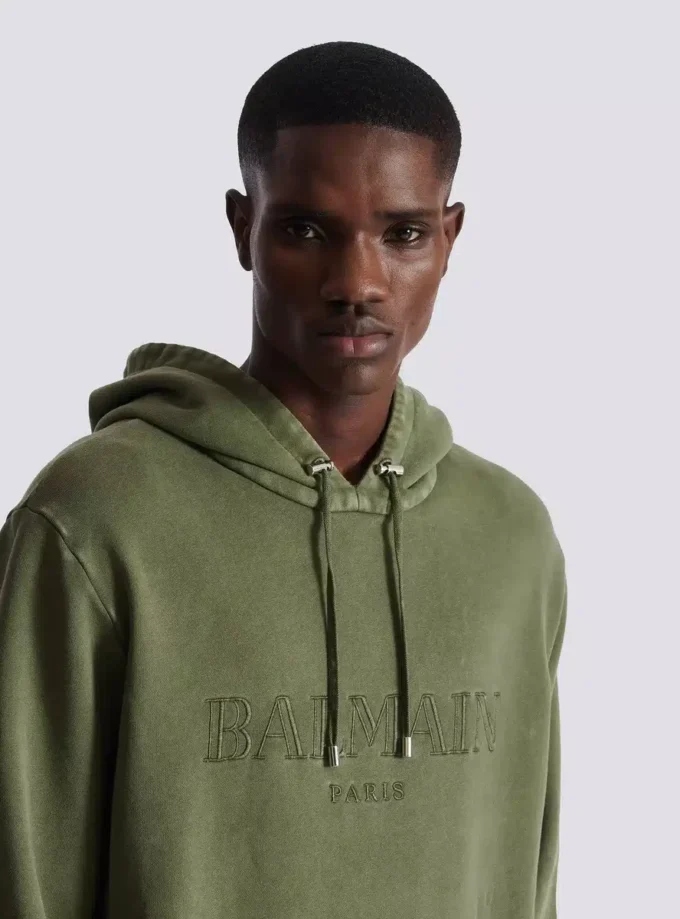 Vintage Balmain embroidered hoodie