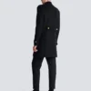 Wool and cashmere coat with detachable bib front
