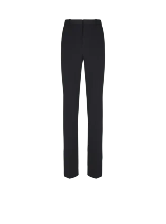 Wool darted trousers