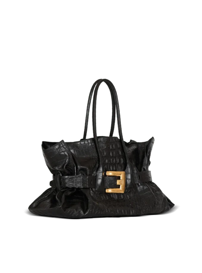 XL Anthem bag in embossed crocodile-print calfskin XL Anthem bag in embossed crocodile-print calfskin