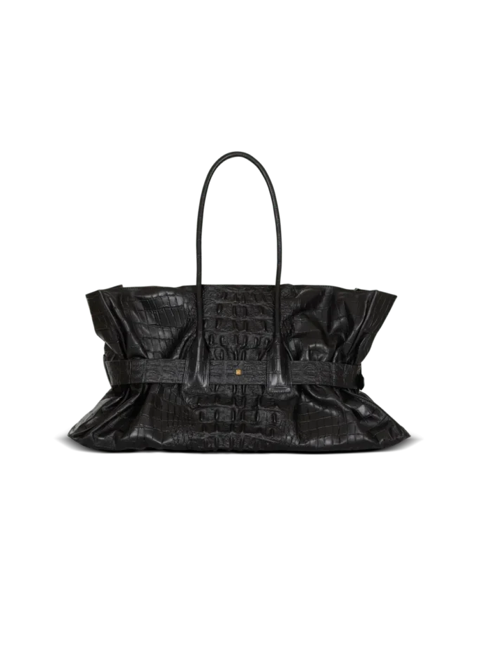 XL Anthem bag in embossed crocodile-print calfskin XL Anthem bag in embossed crocodile-print calfskin