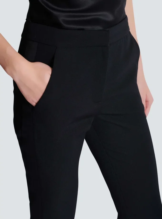 Zipped slim-fit grain de poudre trousers Zipped slim-fit grain de poudre trousers